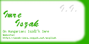 imre iszak business card